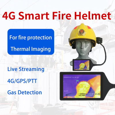 Rilevazione del gas del supporto di macchina fotografica del casco di Live Video Safety Helmet Camera del vigile del fuoco