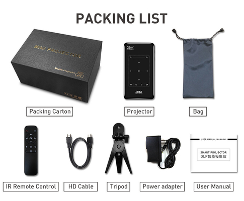 Mini proiettore portatile da 30-120 pollici per home theater e film all'aperto
