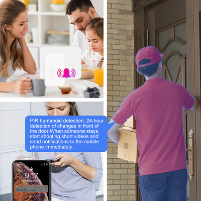 PIR Detection Smart Home Doorbell con la lente di lunghezza focale F2.0 di 3mm ed il controllo di voce