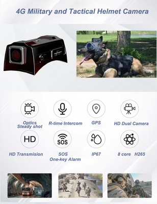 3G 4G Wi-Fi GPS Mini Smart Helmet Camera Batteria integrata 4000mAh per la registrazione video
