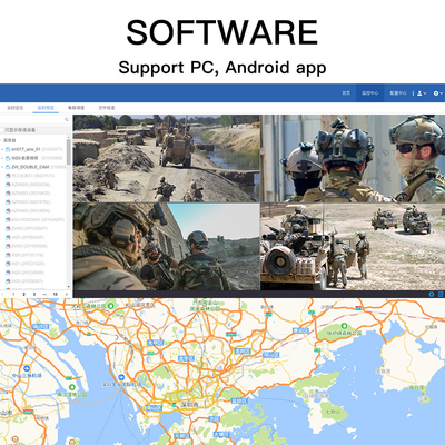funzione tattica impermeabile di GPS del bluetooth di sostegno del registratore del casco di 3G 4G Wifi IP67