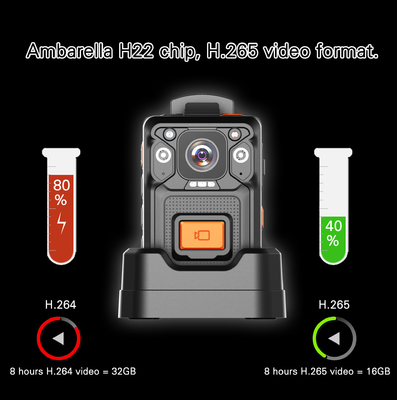 Supporta un videoregistratore di corpo MINI altamente impermeabile IP67 H22 e EIS Anti Shake