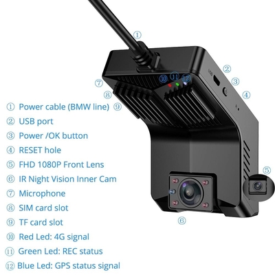 Sos App Control 4G Dashcam e GPS ADAS/DSM/BSD/PCW 4G Mobile DVR
