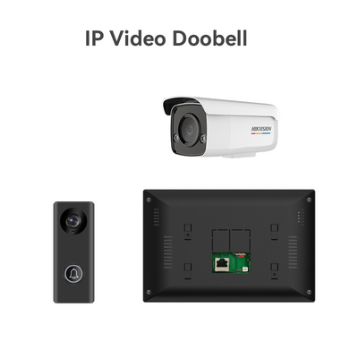 166° angolo di visione tutto nero/argento WIFI video campanello 8 mesi Stand by H.264 formato codificato