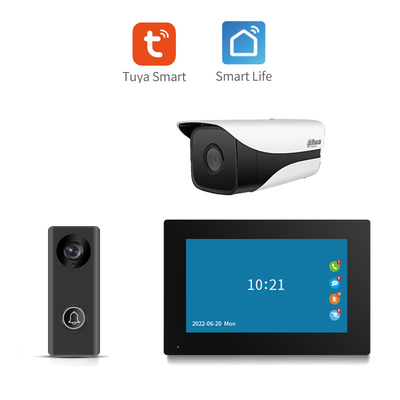 166° angolo di visione tutto nero/argento WIFI video campanello 8 mesi Stand by H.264 formato codificato