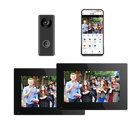 Campanello video WIFI tutto nero con 166° Wide Visual Angle SD Card Recording e Motion Detection