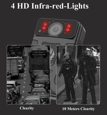 Riconoscimento facciale AI Telecamere del corpo della polizia 2 Way Talk Night Vision Sistema Android