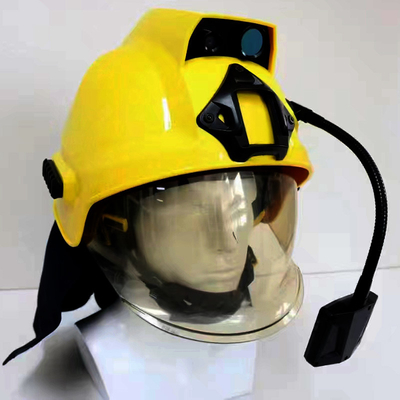 802.11b/g Protocollo Casco di soccorso per vigili del fuoco Sensore di immagini termiche con scheda TF da 64 GB e capacità di archiviazione