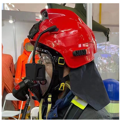 802.11b/g Protocollo Casco di soccorso per vigili del fuoco Sensore di immagini termiche con scheda TF da 64 GB e capacità di archiviazione