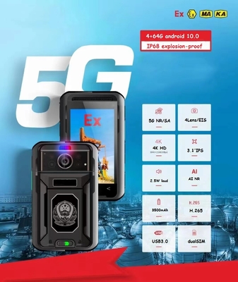 High Bitrate 256kbps-8Mbps 5G Camera del corpo con 13 milioni di pixel Camera posteriore