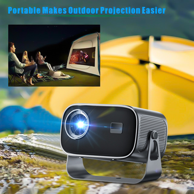 Proiettore portatile Bluetooth 5.0 con regolazione multiangolare, correzione di chiave e chip di visualizzazione della sorgente luminosa LED