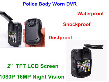 Materiale quadrato LCD nero durevole dell'ABS dello schermo di Mini Body Worn Video Camera