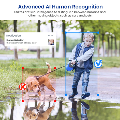 Dual Camera Wireless Video Doorbell comunicazione bidirezionale riconoscimento AI