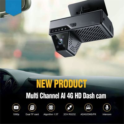 Riconoscimento facciale 4G AI Dashcam ADAS DSM SOS GPS Sistema avanzato di assistenza alla guida con compressione video H.264/H.265