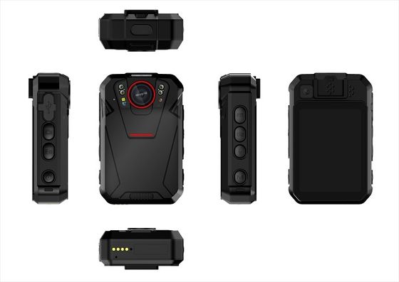 Fotocamere impermeabili 4G ad alta definizione indossate dalla polizia con tracciamento GPS e software per piattaforme CMSV6