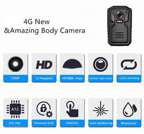 Guardia giurata Body Camera 32GB/64GB/128G della tasca con RTOS + sistema duale di Linux