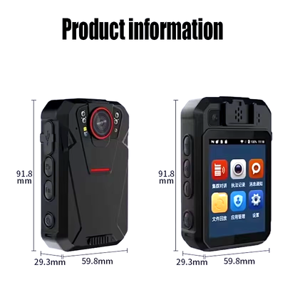 4G Wifi Bodycam Sistema Android 2.4 pollici touch screen ONVIF RSTP
