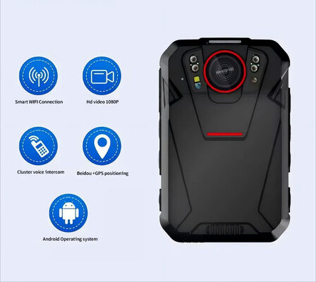 4G Wifi Bodycam Sistema Android 2.4 pollici touch screen ONVIF RSTP