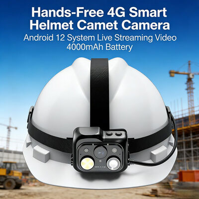 4G Smart Safety Helmet Camera con video in tempo reale con piattaforma cloud