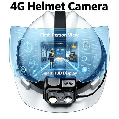 4G WiFi Onvif Rtsp Live Video Casco Fotocamera Lampada a LED con Vms