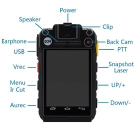 4G Android Police se visione notturna video durare della fotocamera tascabile del corpo per i civili