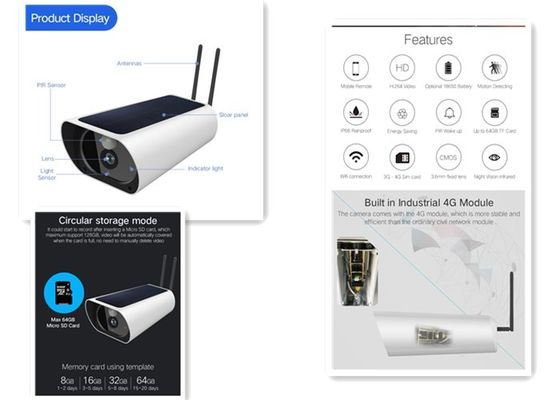 Macchina fotografica impermeabile all'aperto della batteria di HD 4G con l'audio macchina fotografica di serurity di 2 modi
