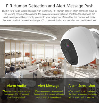 Sensore della videocamera di sicurezza 1080P CMOS di IP66 6400mah 4G Wifi impermeabile