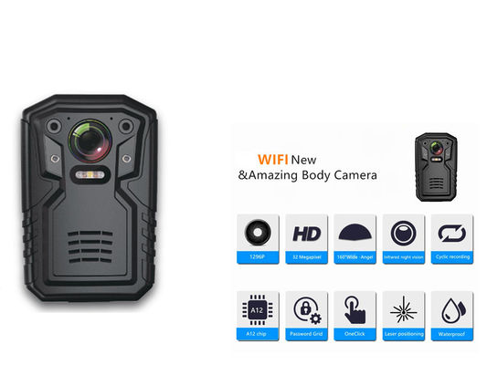 macchina fotografica del corpo della polizia di 1080P QHD costruita nella video audio immagine record 32GB