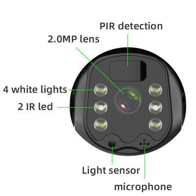 Macchina fotografica all'aperto 2MP della batteria PTZ WIFI del citofono 4W 18650