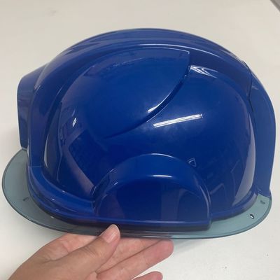 Casco astuto di sicurezza blu con la piattaforma di controllo centrale di 4G WIFI della macchina fotografica di GPS citofono blu incorporato del dente del multi