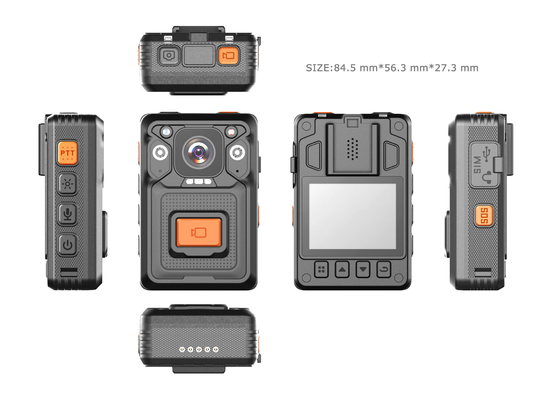 chip H.265 TFT LCD a 2 pollici FDD LTE WCDMA GPRS della macchina fotografica H22 del corpo della polizia di 4G AES256