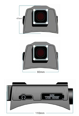 La Doppio-lente tattica militare rovesciata H.265 HDMI della macchina fotografica del casco di sicurezza impermeabilizza