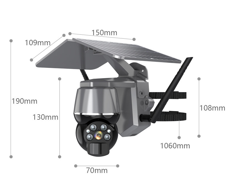 Macchina fotografica 4g Hd pieno PIR Sensor For Home Outdoor di Live Video Ip Ptz Solar