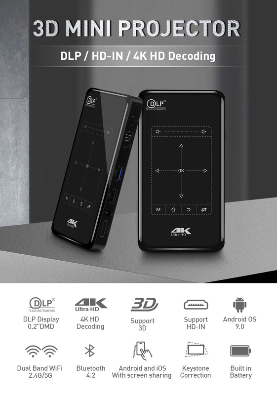 Dimensioni immagine a 30-120 pollici del video proiettore portatile LCD per l'esposizione di Home Theater