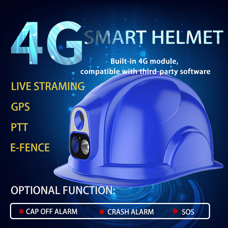 Macchina fotografica del casco di sicurezza di sostegno 4G 3G con 7 ore di registrazione di batteria di tempo 4200mAh