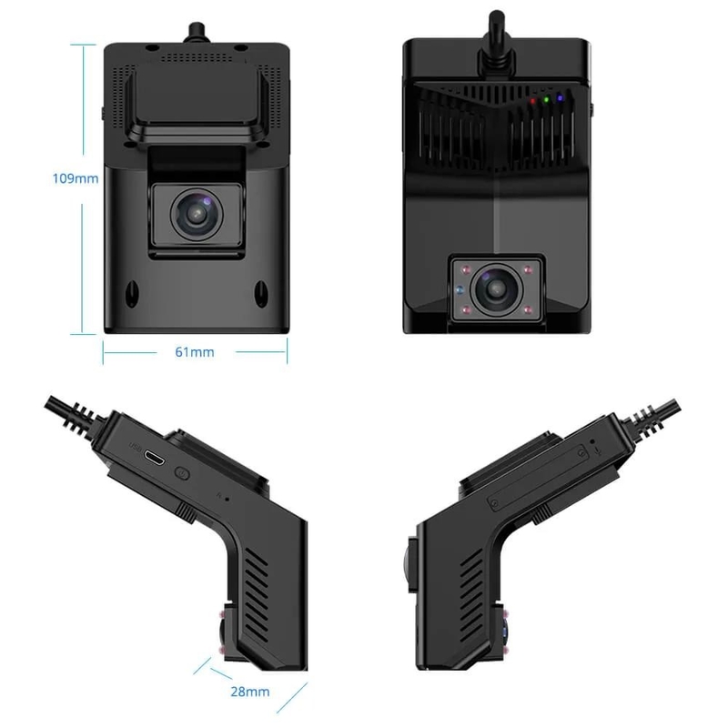 Definizione 4G WiFi GPS Night Vision Dash Camera con registrazione in loop e monitor di parcheggio