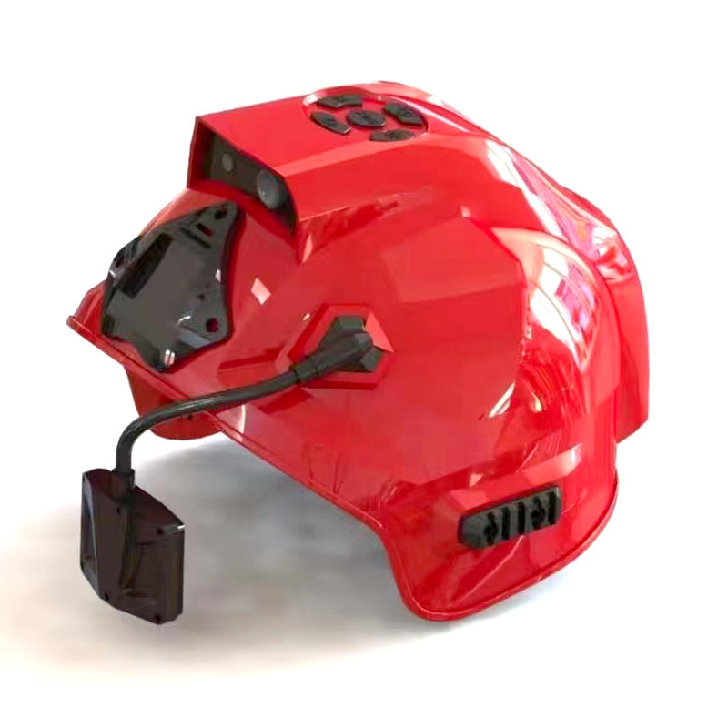 802.11b/g Protocollo Casco di soccorso per vigili del fuoco Sensore di immagini termiche con scheda TF da 64 GB e capacità di archiviazione