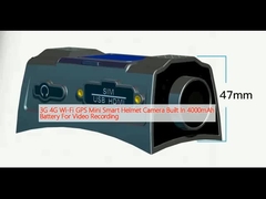 3G 4G Wi-Fi GPS Mini Smart Helmet Camera Batteria integrata 4000mAh per la registrazione video